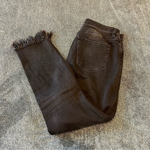 FREE PEOPLE GREAT HEIGHTS FRAYED SKINNY DENIM PANTS BLACK Size 29 - Picture 5 of 11